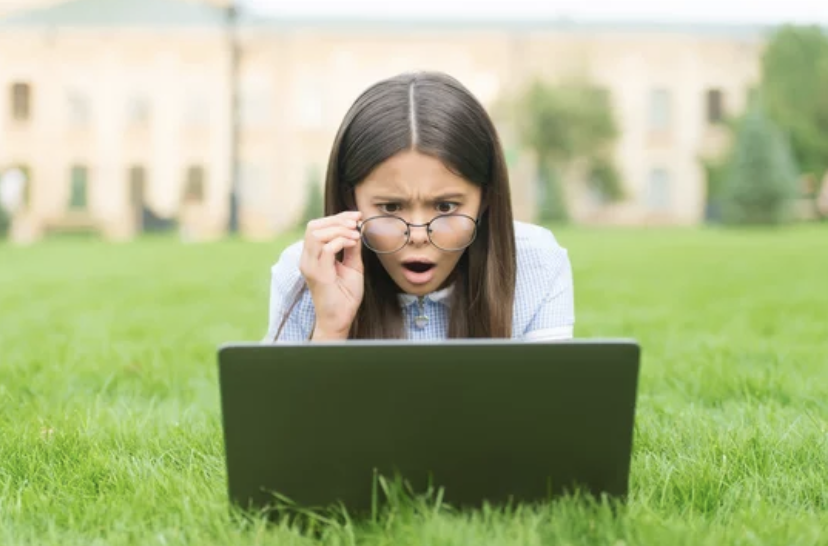 woman seeing leaked only fans content